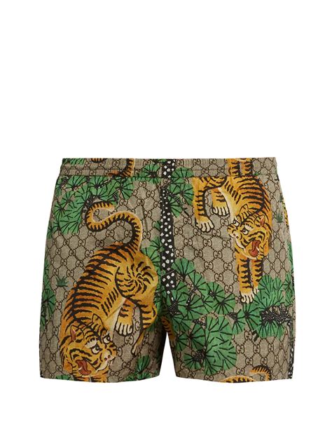 gucci print swim shorts